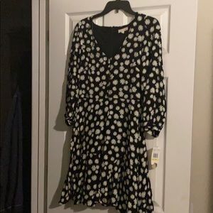 Black GB dress with daiseys